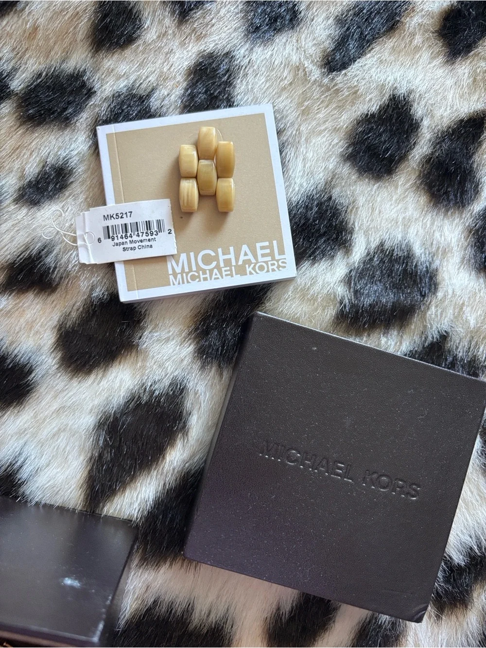 Michael Kors Women’s Gold-Tone/Horn Chronograph Watch